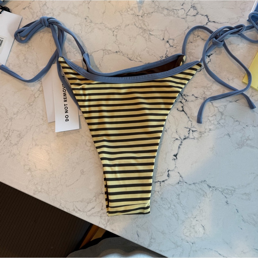 NWT With Jean Juni Bottom in Yellow Stripe - Picture 3 of 4